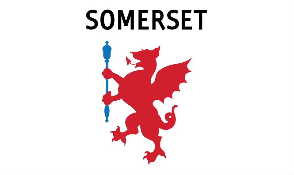 County Flag Of Somerset Unofficial Clipart, Leaf, Plant, Logo, Animal Png Image