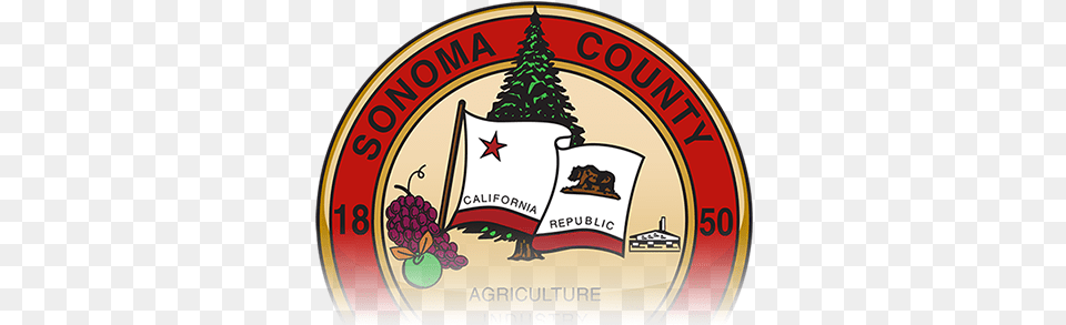 County Of Sonoma Seal, Logo, Emblem, Symbol, Food Png Image