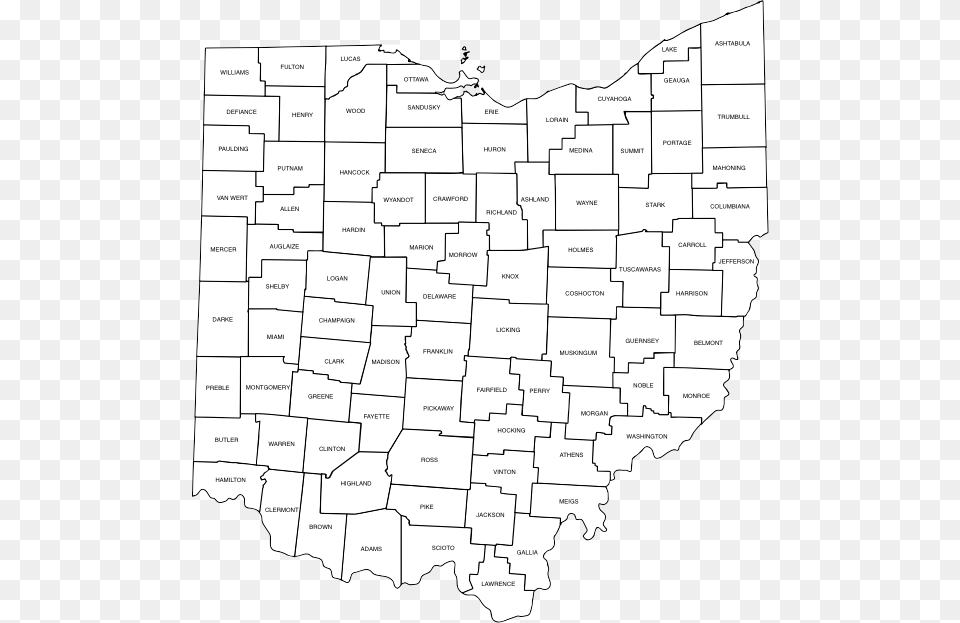County Ohio, Chart, Plot, Map, Atlas Free Png Download