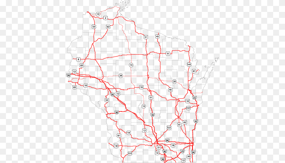 County Outlines With Major Highways 704kb Map, Chart, Plot, Atlas, Diagram Png