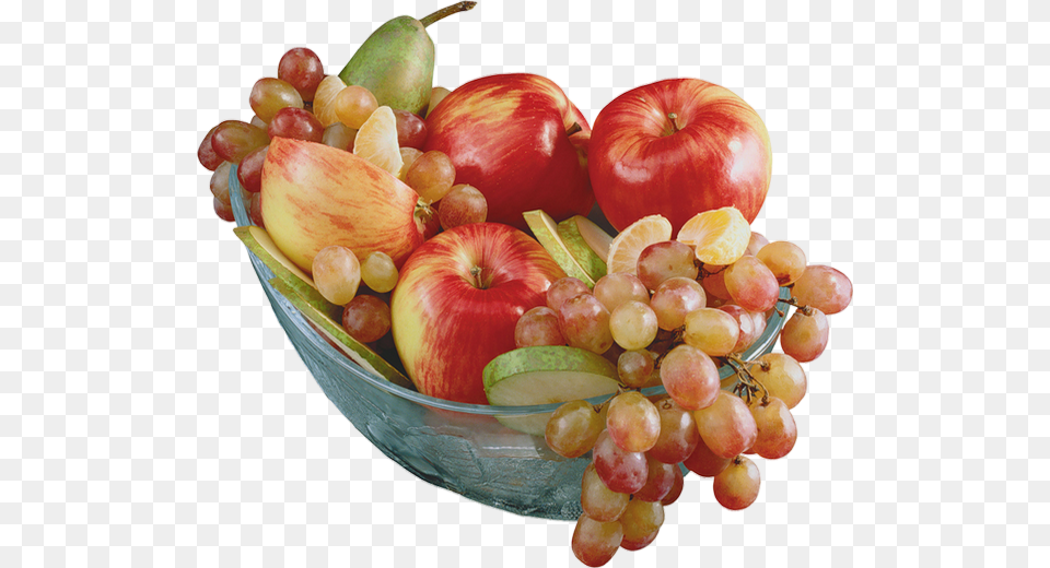 Coupe De Fruits Tube Grapes, Apple, Food, Fruit, Plant Png Image