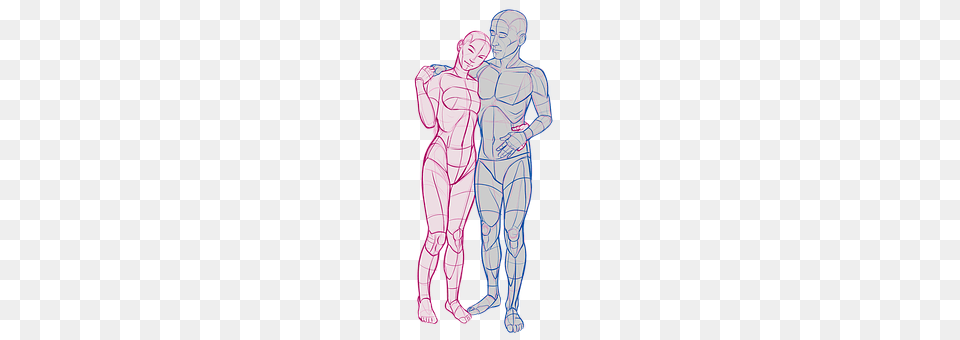 Couple Art, Drawing, Adult, Male Free Transparent Png