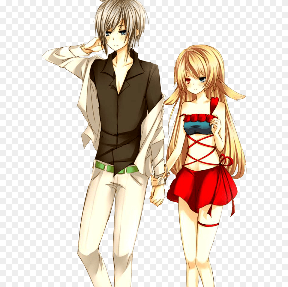 Couple Anime Anime Couple Holding Hands, Publication, Book, Comics, Adult Png