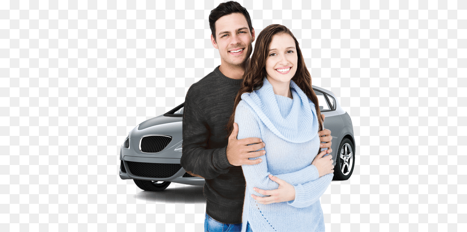 Couple Car Rental Paros Pngio Couple With Car, Machine, Spoke, Vehicle, Alloy Wheel Png Image