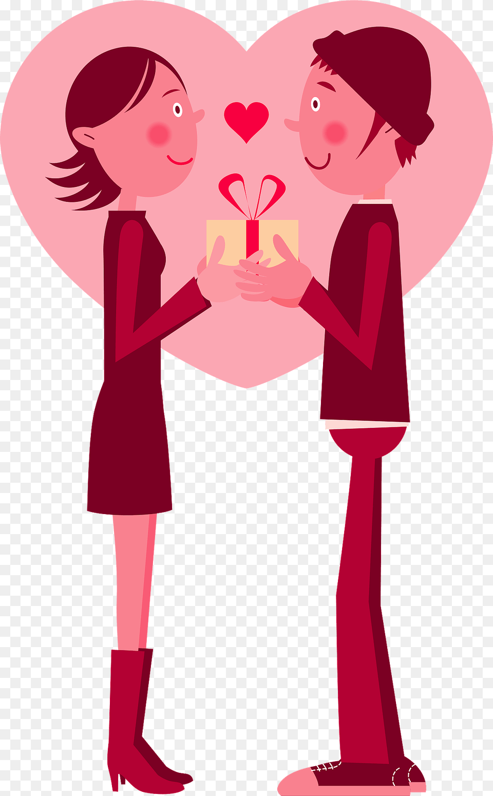 Couple Celebrating Valentine39s Day Clipart, Art, Graphics, People, Person Free Png Download