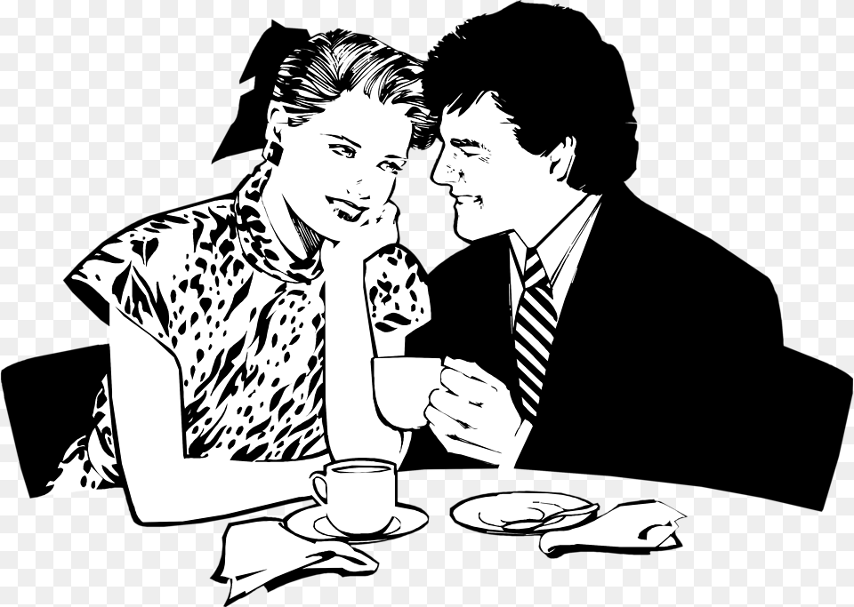 Couple Clip Romantic Dinner Your A Piece Of Shit Quote, Stencil, Person, Man, Male Png Image