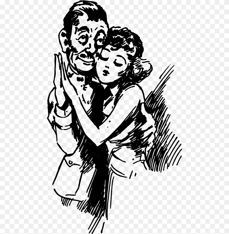 Couple Dancing Illustration, Gray Png Image