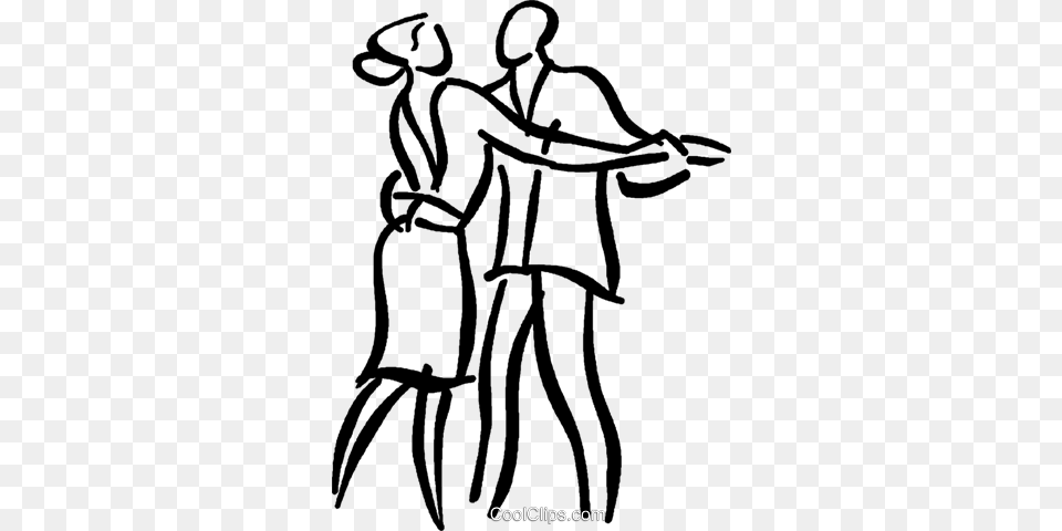 Couple Dancing Royalty Vector Clip Art Illustration, Bow, Weapon, People, Person Free Png Download