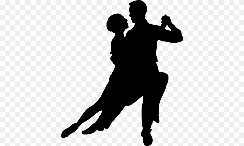 Couple Dancing Silhouette, Gray Free Png Download