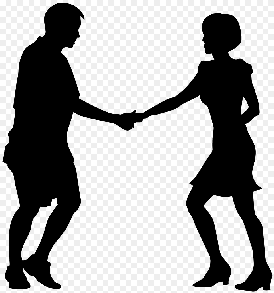 Couple Dancing Silhouette, Person, Hand, Body Part, Adult Free Png Download