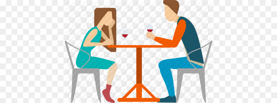 Couple Date Dinner Dinning Lover Romantic Wine Icon, Person, Dating, Adult, Male Png