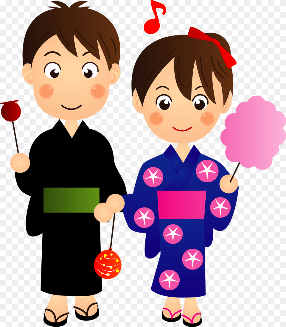 Couple Dating Yukata Clipart, Robe, Gown, Formal Wear, Fashion Free Png Download