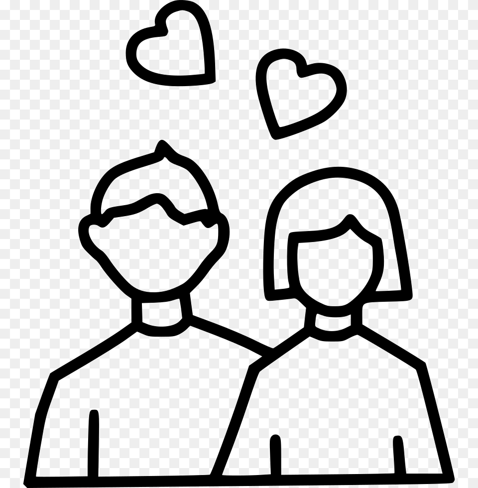 Couple Day Heart Romantic Couple Icon, Stencil, Clothing, Hat, Device Free Transparent Png