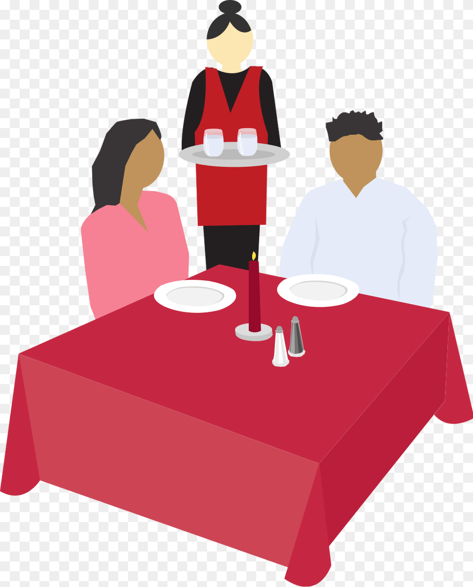 Couple Dining Clip Art, Tablecloth, Table, Dining Table, Furniture Free Png