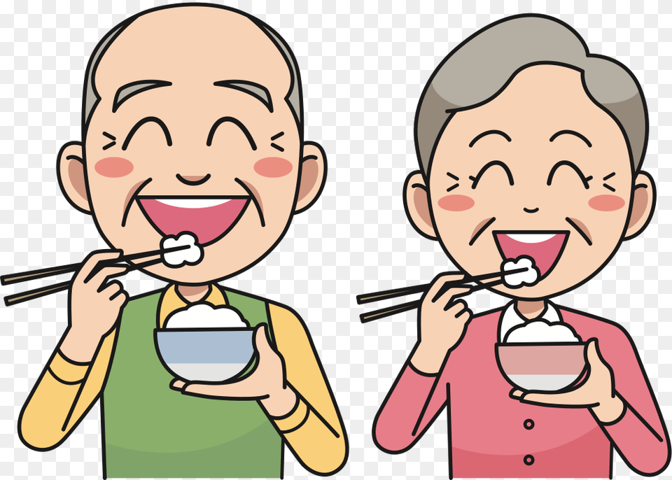 Couple Eating Rice Eating Rice Clipart, Baby, Person, Cutlery, Food Free Png Download