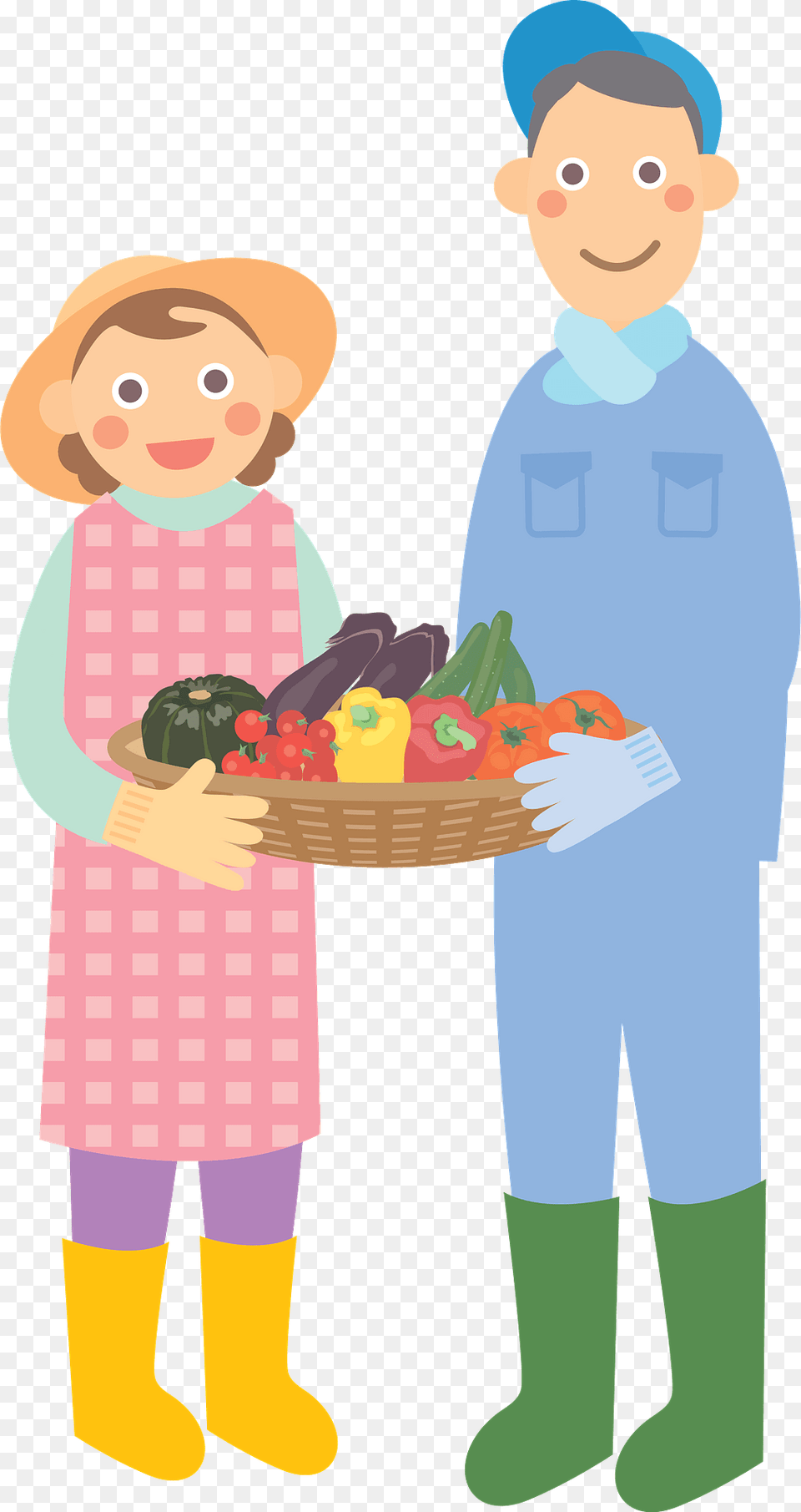 Couple Farmers Clipart, Baby, Person, Boy, Child Png