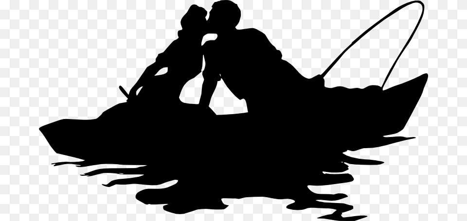 Couple Fishing Silhouette, Water, Person, Outdoors, Stencil Png