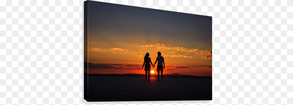 Couple Holding By Hands At Sunset Canvas Print Sunset, Body Part, Hand, Holding Hands, Nature Png