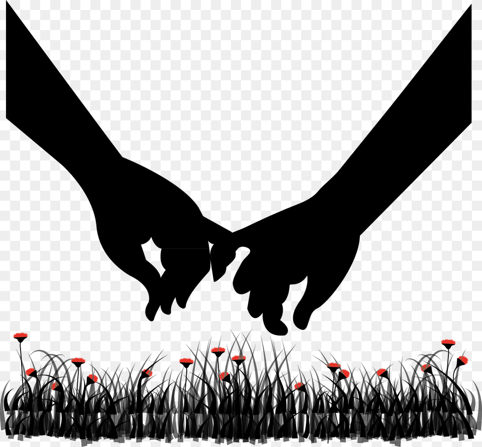 Couple Holding Hands Silhouette Romance Silhouette Holding Hands, Body Part, Hand, Person, Holding Hands Png Image