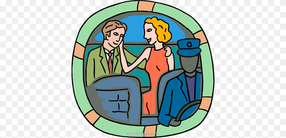 Couple In Backseat Of Limo Royalty Vector Clip Art, Baby, Person, Face, Head Free Png Download
