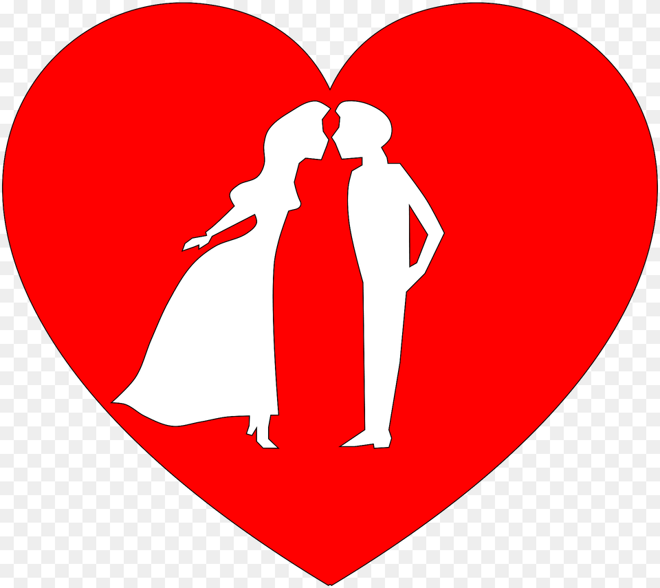 Couple In Heart Clipart, Adult, Female, Person, Woman Free Transparent Png