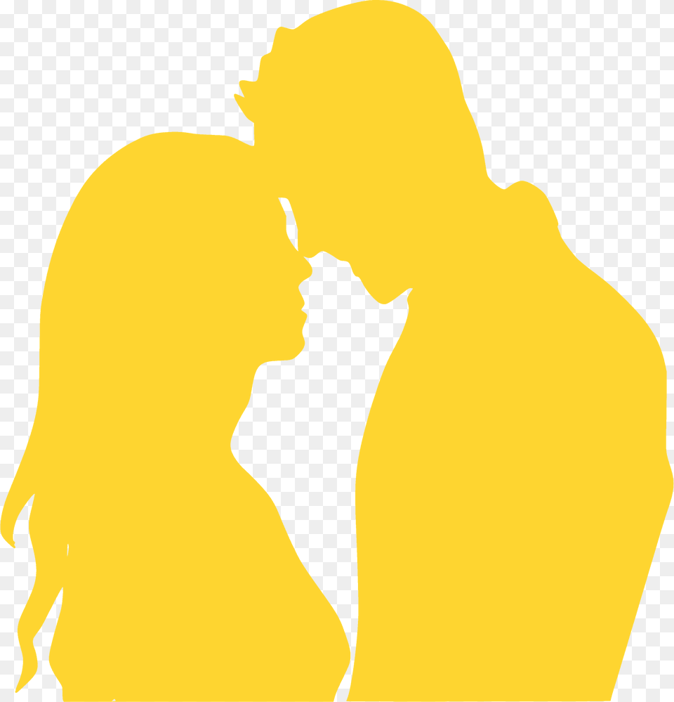 Couple In Love Silhouette, Kissing, Person, Romantic, Adult Free Png Download