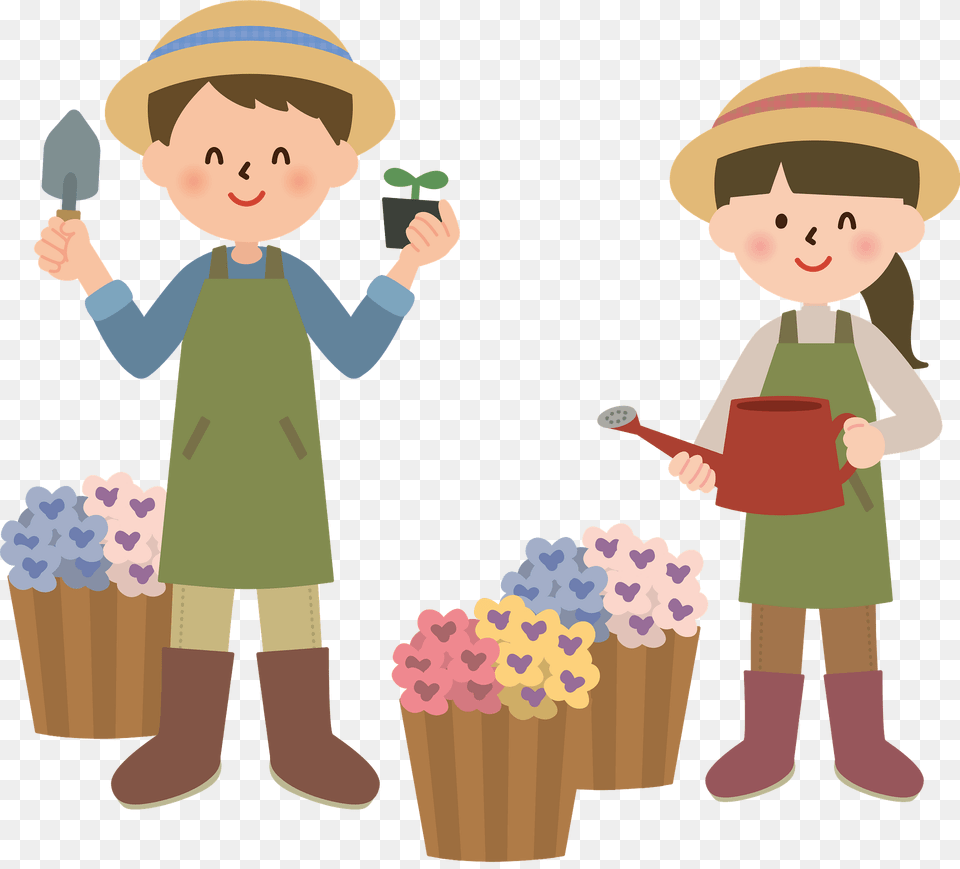 Couple Is Gardening Clipart, Baby, Person, Ice Cream, Food Free Transparent Png