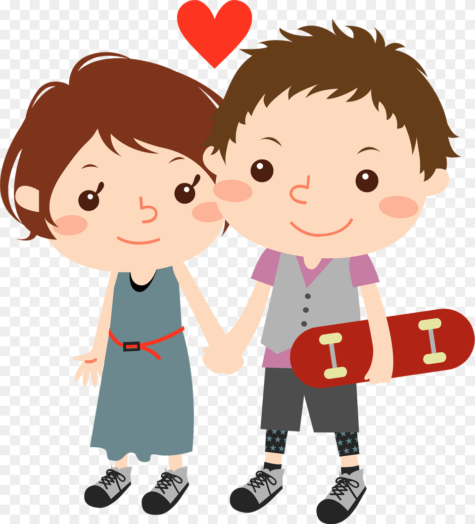 Couple Is Holding Hands Clipart, Baby, Book, Publication, Comics Png
