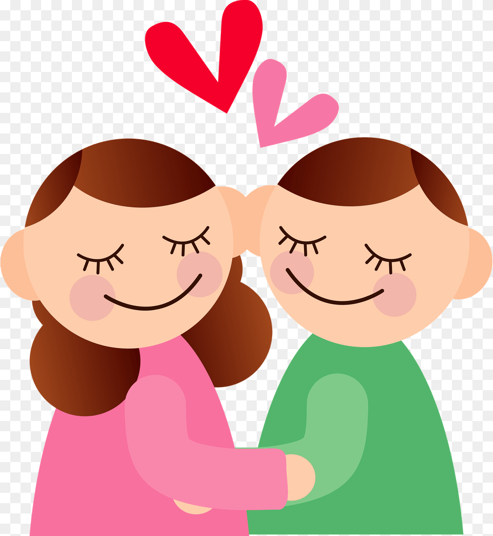 Couple Is In Love Clipart, Person, Face, Head, Baby Png Image