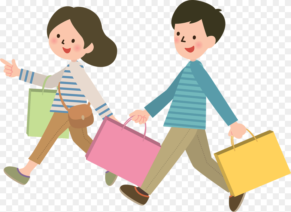 Couple Is Shopping Clipart, Person, Baby, Face, Head Png Image