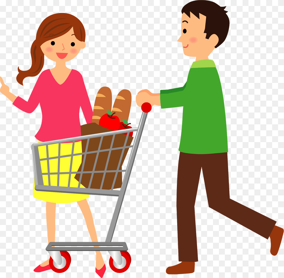 Couple Is Shopping Clipart, Person, Boy, Child, Male Png