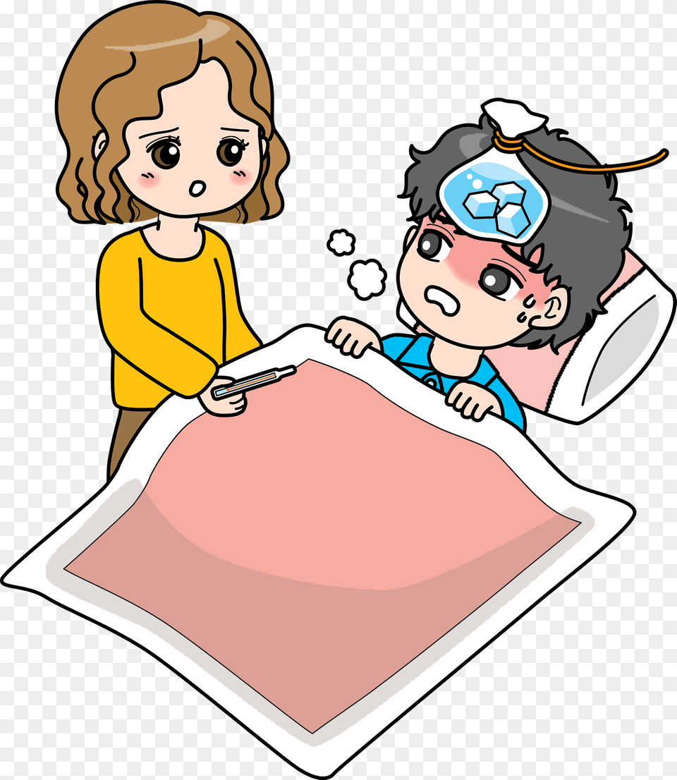 Couple Is Sick With Fever And Cold Clipart, Face, Head, Person, Baby Free Transparent Png
