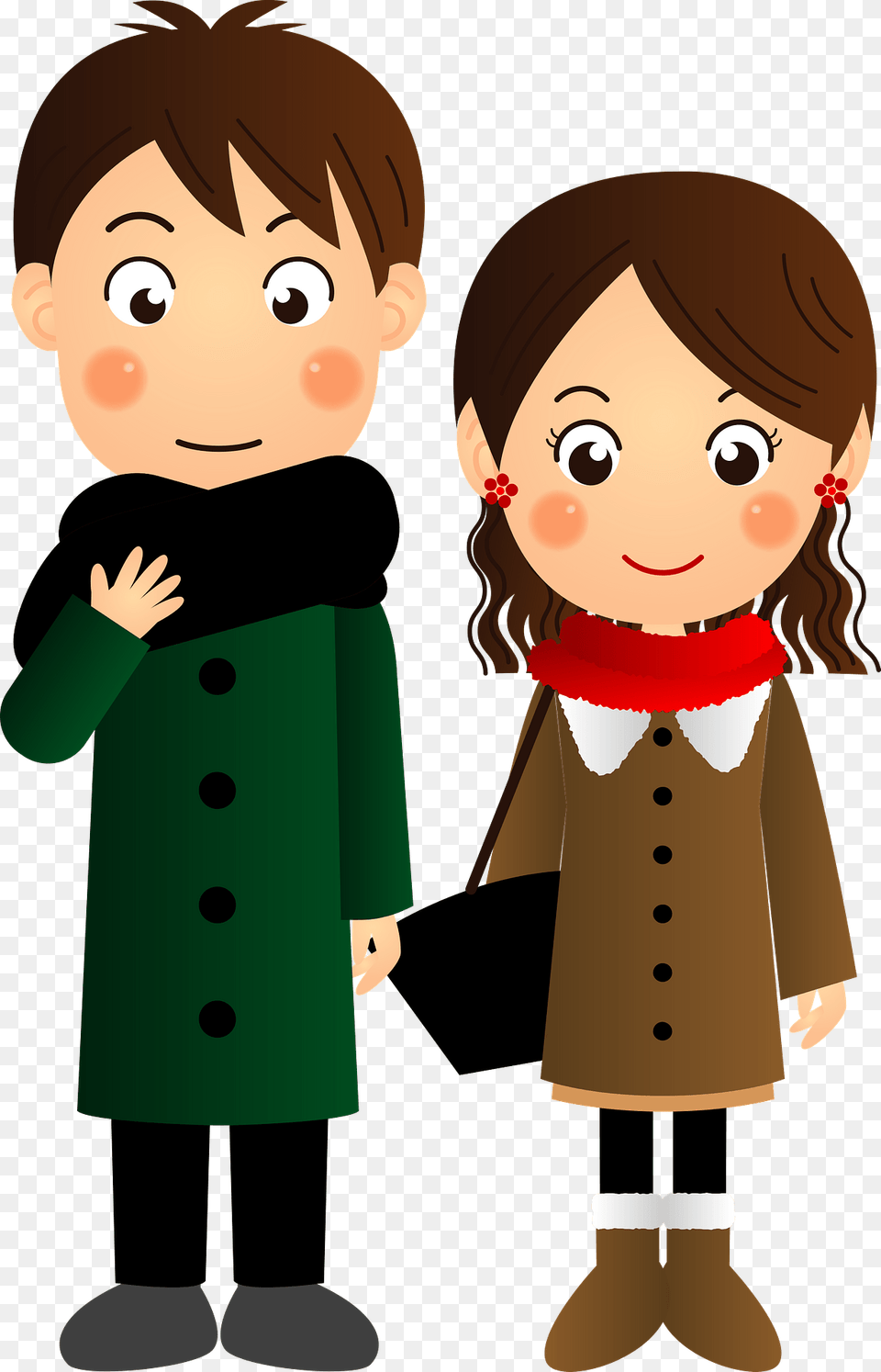 Couple Is Wearing Warm Clothing Clipart, Coat, Baby, Person, Face Free Png