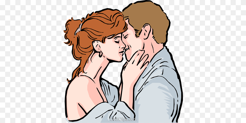 Couple Kissing Royalty Vector Clip Art Illustration, Person, Adult, Male, Man Png Image