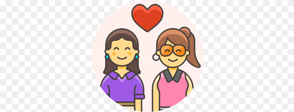 Couple Lesbian Love Icon Lesbian Couple Icon, Baby, Person, Face, Head Free Png Download
