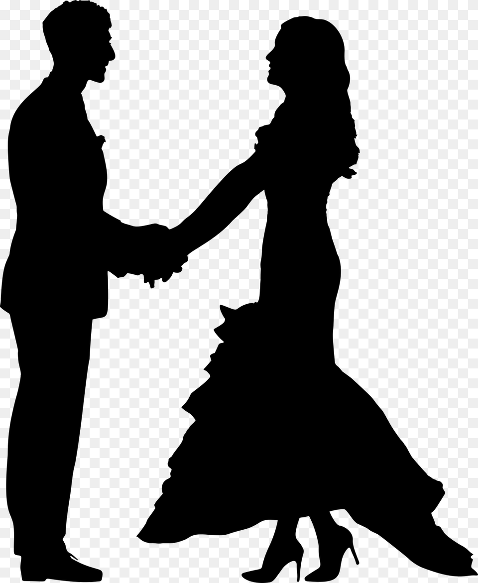 Couple Love Silhouette Photo Couple Love Silhouette, Gray Png Image