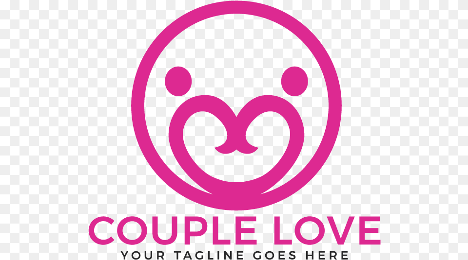 Couple Love Vector Logo Design Circle, Purple, Disk Free Png Download