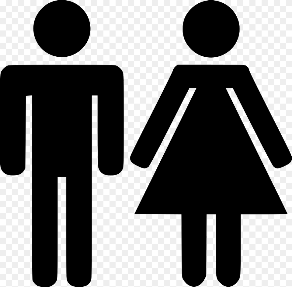 Couple Men Women Icon Black, Sign, Symbol, Road Sign Png Image