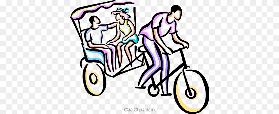 Couple On A Bike Ride Royalty Vector Clip Art Illustration, Vehicle, Tricycle, Transportation, Adult Png