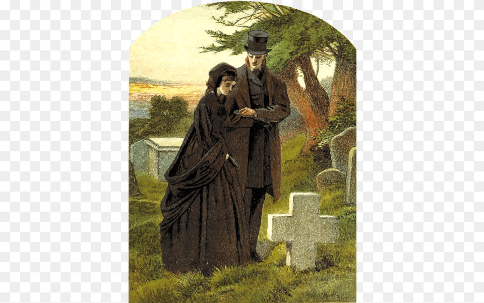 Couple On Graveyard Cemetery, Cross, Fashion, Symbol, Adult Free Png Download