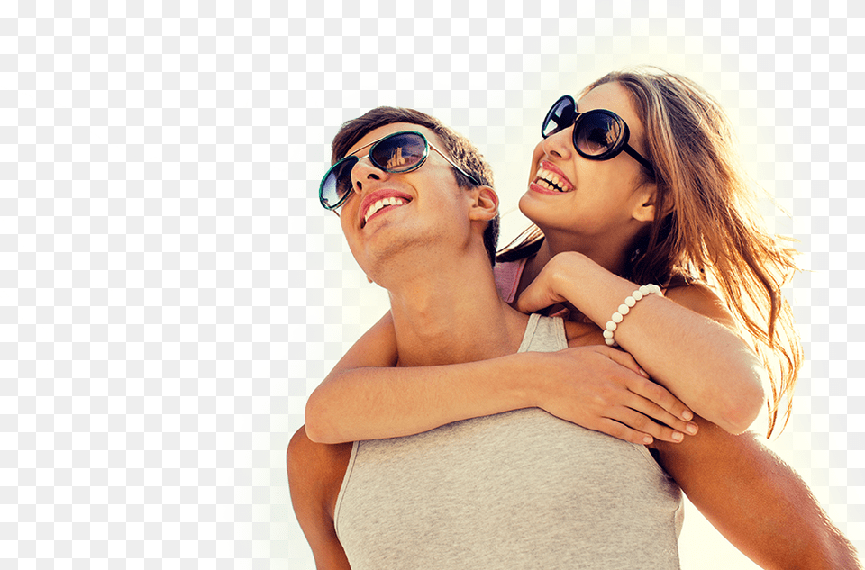 Couple People With Sunglasses, Accessories, Smile, Person, Head Png Image