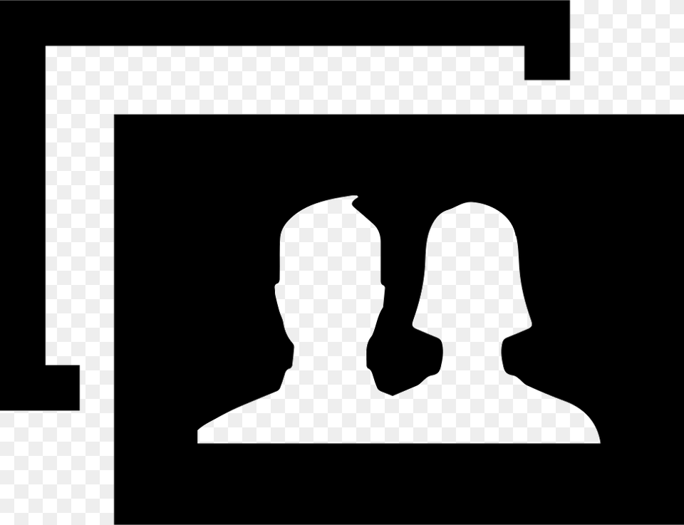 Couple Picture And Frame Comments Icono De Pareja Enamorada, Silhouette, Stencil Free Transparent Png