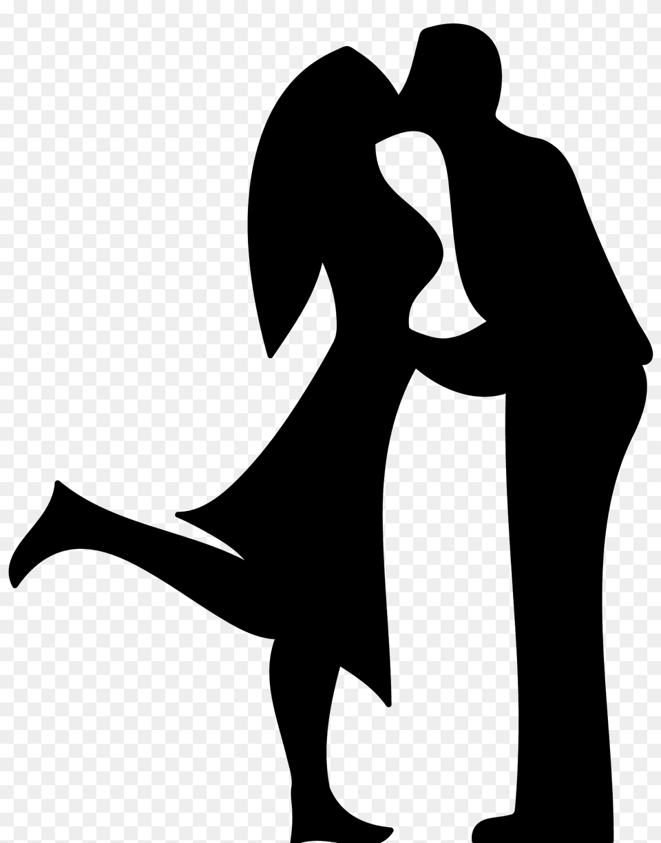 Couple Silhouette, Kissing, Person, Romantic, Adult Free Png