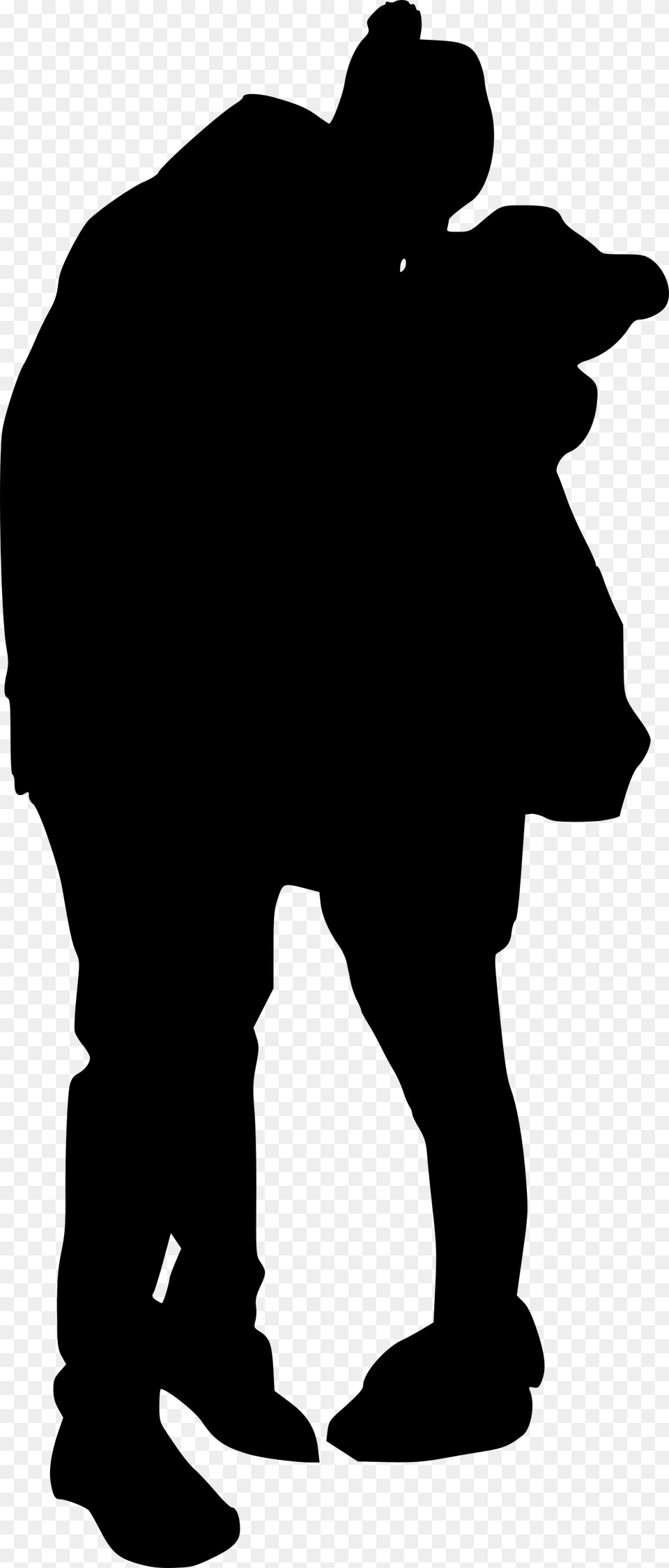 Couple Silhouette, Gray Png Image