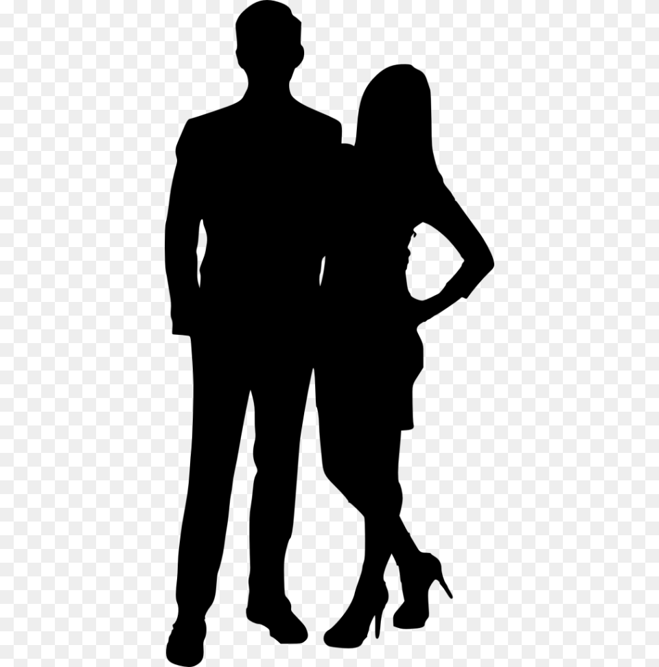 Couple Silhouette, Adult, Person, Man, Male Png