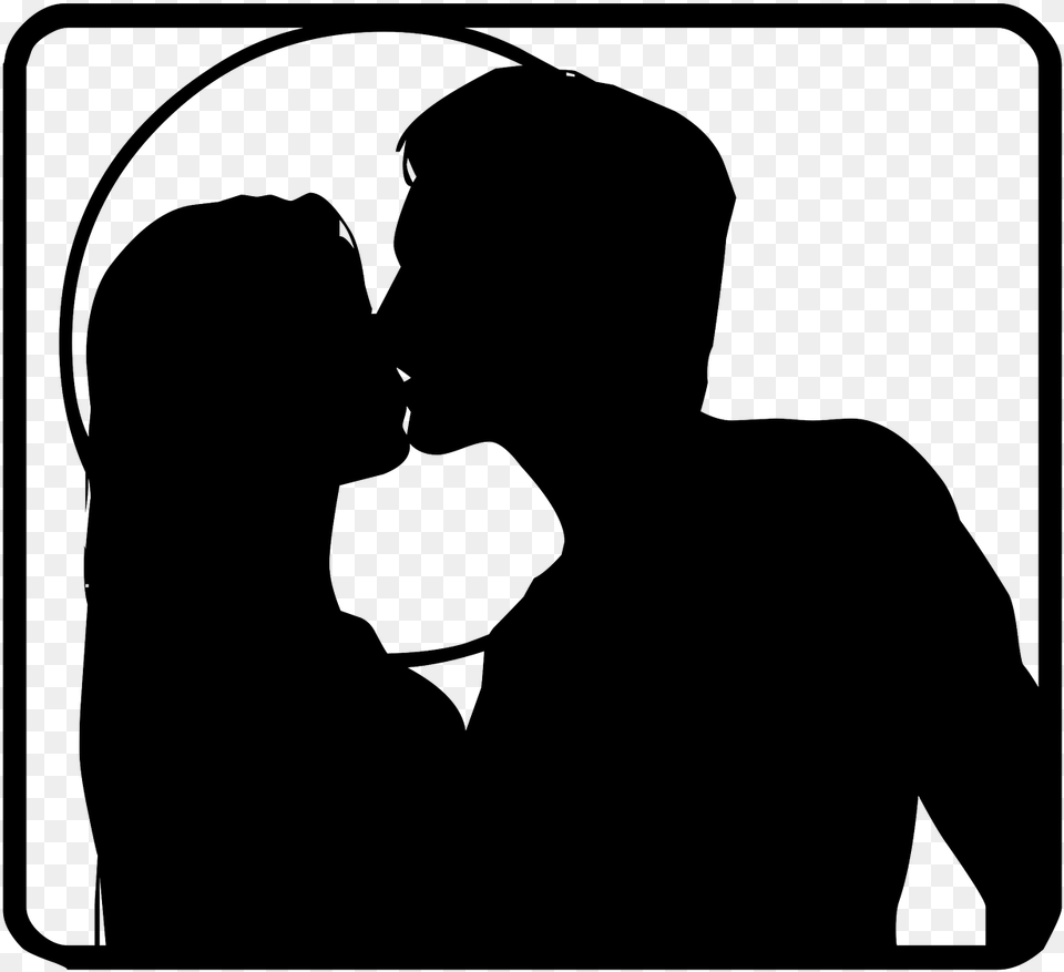 Couple Silhouette Love Photo Siluetas De Enamorados, Kissing, Person, Romantic Png