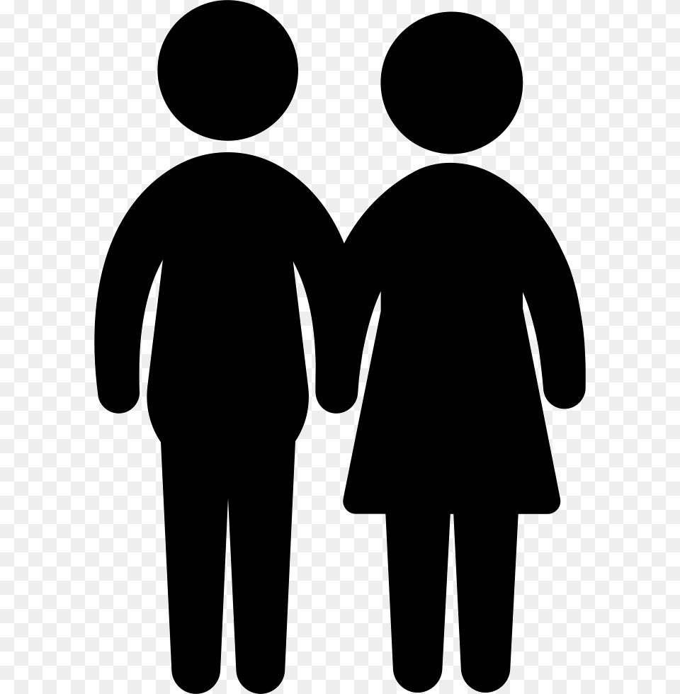 Couple Silhouette Male Female, Clothing, Coat, Stencil, Adult Free Png