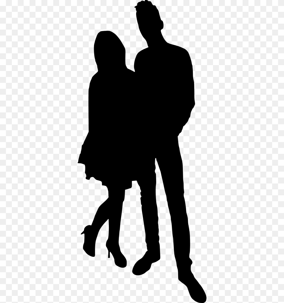 Couple Silhouette Silhouette, Gray Free Png