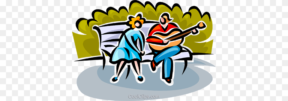 Couple Sitting On A Park Bench Royalty Vector Clip Art, People, Person, Baby Free Transparent Png