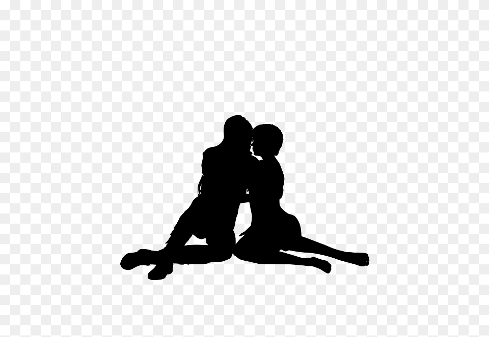 Couple Sitting On The Ground, Silhouette, Person, Man, Male Png Image